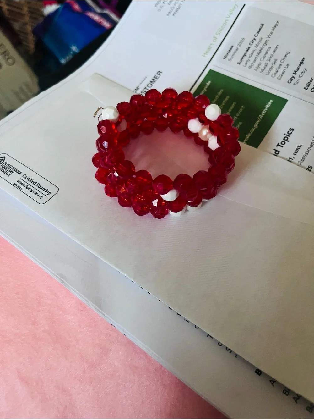 Handmade bold red